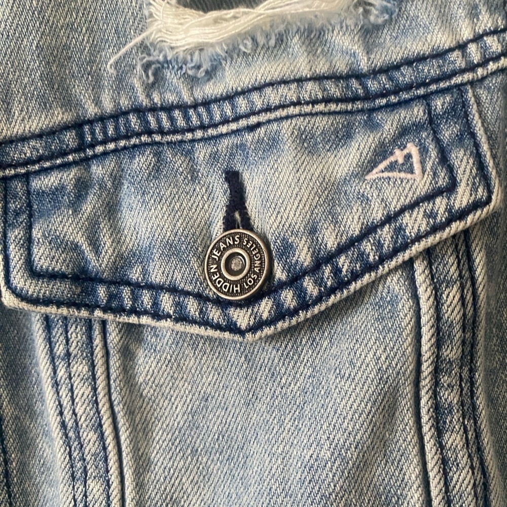 Distressed Blue Denim Jacket - Picture 4 of 7